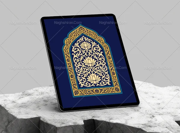وکتور محراب طرح نقش و نگار سنتی