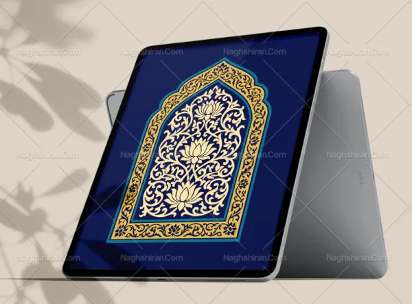 وکتور محراب طرح نقش و نگار سنتی