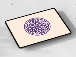 وکتور نشان دایره سنتی بنفش