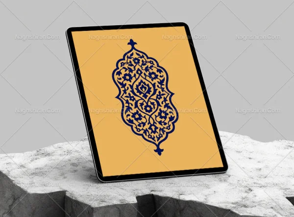 ترنج نقوش ختایی آبی