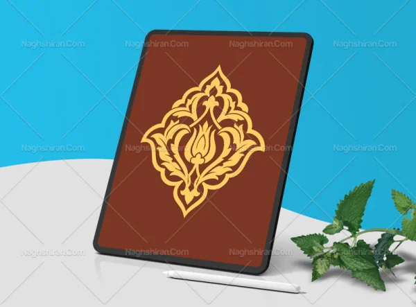 نشان ساده گل و برگ سنتی