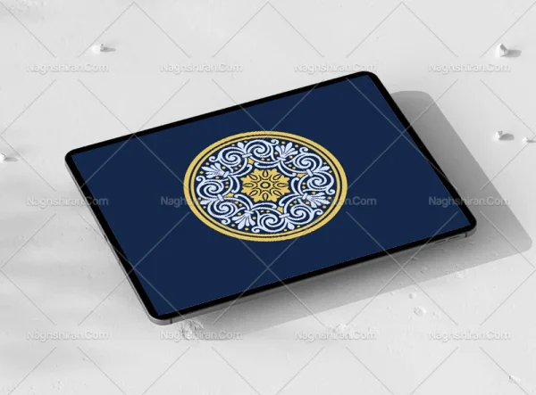 طرح نشان رنگی نقش و نگار سنتی