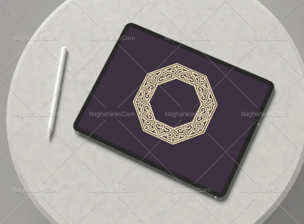 حاشیه چند ضلعی نقوش سنتی