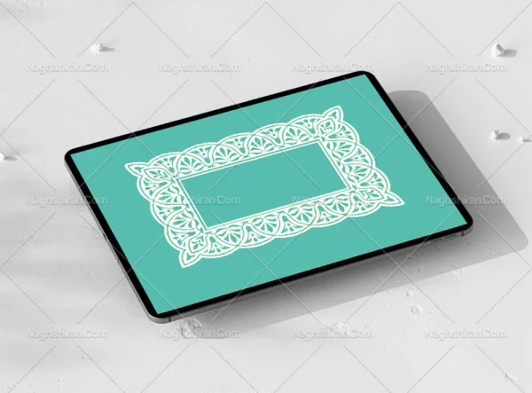 حاشیه نقوش سفید سنتی مستطیل