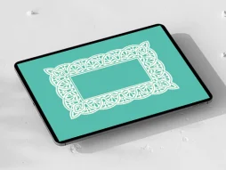 حاشیه نقوش سفید سنتی مستطیل