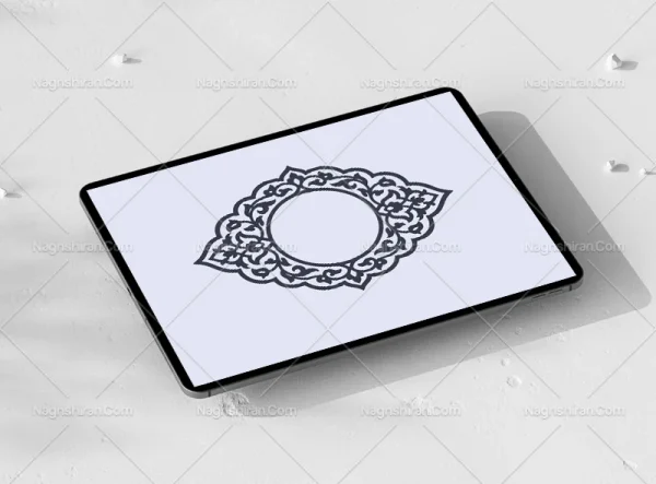 حاشیه ترنج نقوش سنتی رنگی