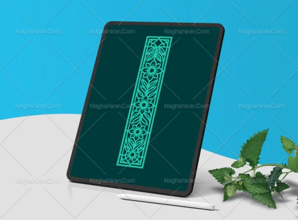 واگیره حاشیه برگ و گل های سنتی