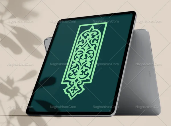 وکتور کتیبه سبز سنتی