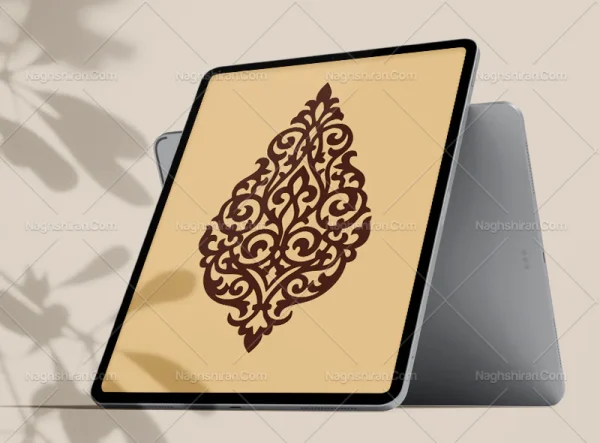 وکتور المان سنتی طرح نشان قهوه ای