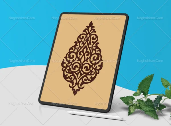 وکتور المان سنتی طرح نشان قهوه ای