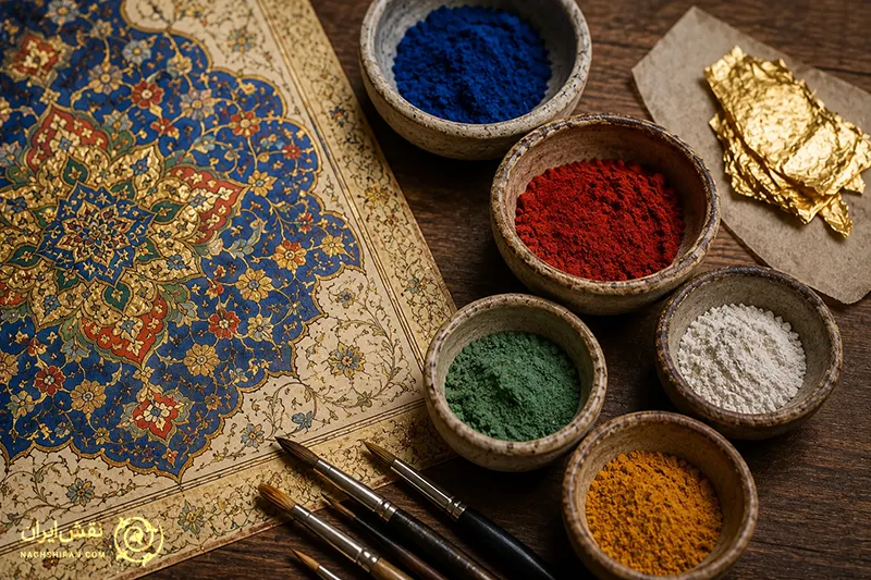 رنگ های استفاده شده در تذهیب